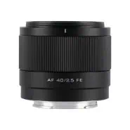 Viltrox AF 40mm f/2.5 FE Lens side view – طراحی باریک و سبک لنز ویتروکس 40mm برای سونی