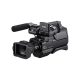 نمای جلو دوربین فیلمبرداری شانه‌ای سونی Sony HXR-MC1500E با لنز G و میکروفون، مشکی