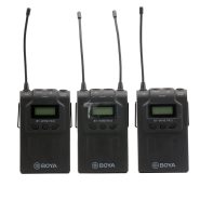 BOYA BY-WM8 Pro-K2 wireless microphone system with dual transmitters and receiver
