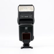 Front view of S&S TT660 TTL Speedlite Flash with LCD display and adjustable flash head
