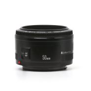 Canon EF 50mm f1.8 II prime lens standing upright