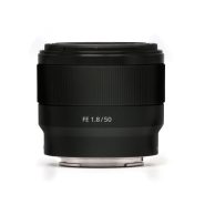 Sony FE 50mm F1.8 SEL50F18F lens standing upright