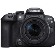 Canon EOS R10 mirrorless camera with RF-S 18-150mm f3.5-6.3 IS STM lens front view